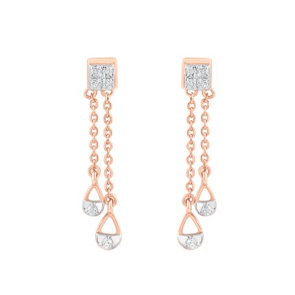 Subtle Geometric Design Diamond Danglers