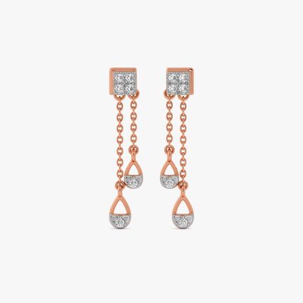 Subtle Geometric Design Diamond Danglers