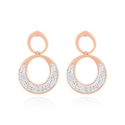 Fine Geometric Design Diamond Earrings