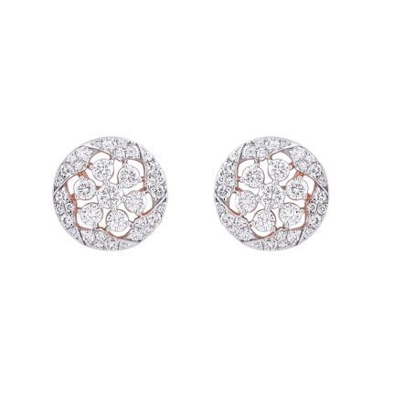 Graceful Rose Gold Diamonds Earrings