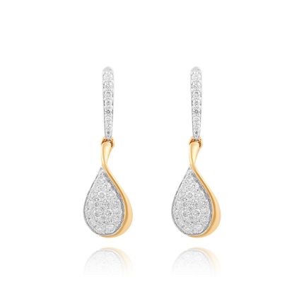 Golden Teardrop Danglers