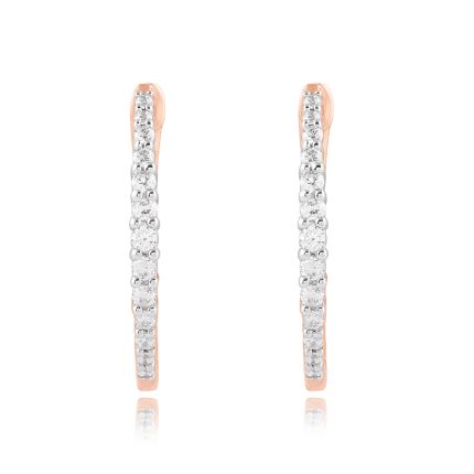 Radiant Diamond Hoop Earrings