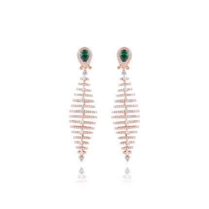 Modern Chandelier Diamond Earrings