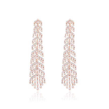 Sleek Chandelier Diamond Earrings