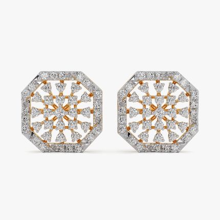 Opulence Geometric Yellow Stud Earring