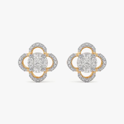 Majesty Clover Yellow Stud Earring