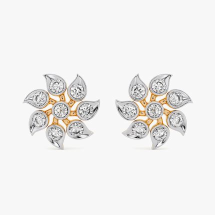 Serenity Floral Yellow Stud Earring