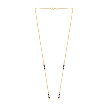 Radiant Blackbeads Yellow Gold Mangalsutra