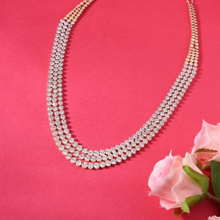 Embellished Crown Star Diamond Necklace