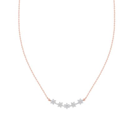Five Stars Diamond Delicate Necklace
