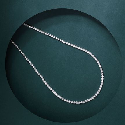 Vibrant String Design Diamond Necklace