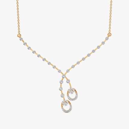 Graceful 14Kt Yellow Gold Diamond Necklace