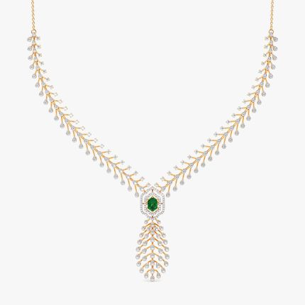 Royal 14Kt Yellow Gold Diamond Necklace