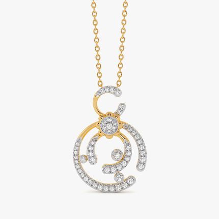 Classic Cosmos 14KT Diamond Pendant Necklace