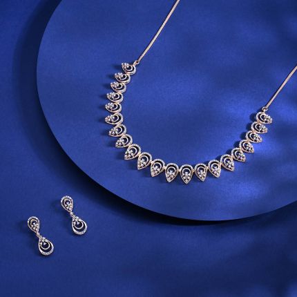 Teardrop Design 14KT Rose Gold Jewellery Set
