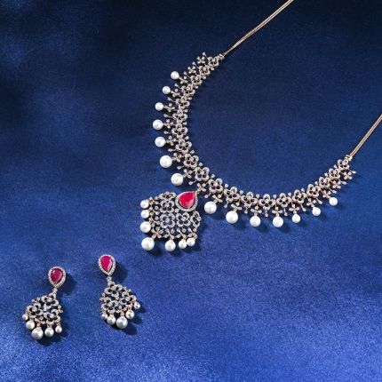 Luminous Brilliance Diamond Necklace Set