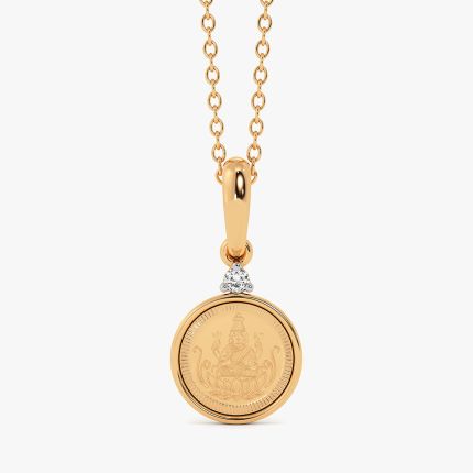 14KT Stunning Laxmi Diamond Pendant
