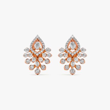 Precious Rose Gold Starburst Earrings