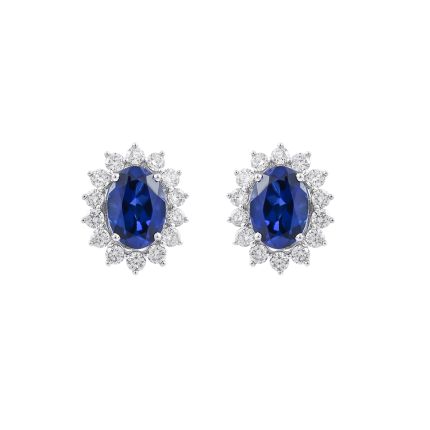 Eclectic Diamond Oval Earrings