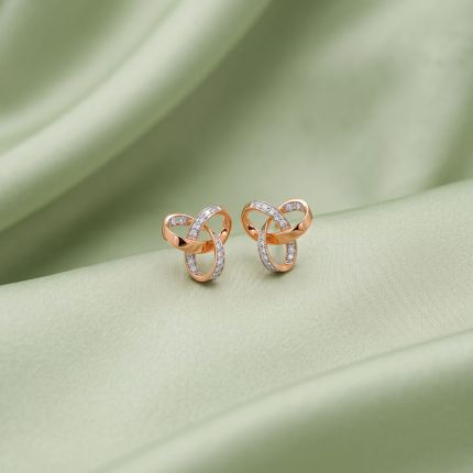 Trinity Design Diamond Earrings