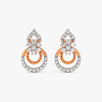 Chic Geometric Diamond Rose Earring