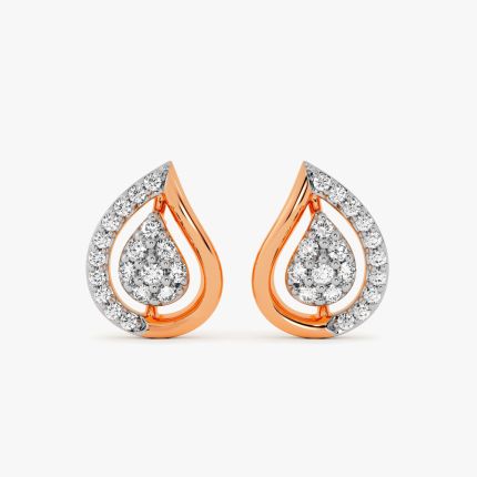 Sophisticated Paisley Diamond Rose Earring