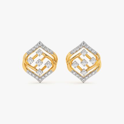 Delicate Beauty 14Kt Yellow Gold Diamond Earrings