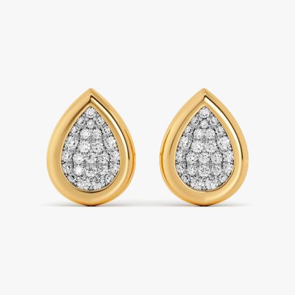Dazzling Teardrop 14Kt Yellow Gold Diamond Pendant