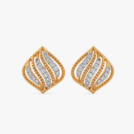 Grace Swirl Yellow Stud Earring