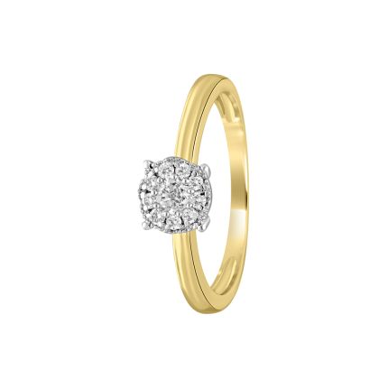 Delicate Diamond Crown Star Finger Ring
