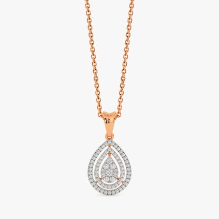 Gleaming Rose Gold Diamond Pendant