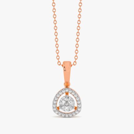 Triangle Design Diamond Pendant in 18KT Yellow Gold
