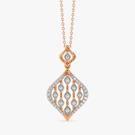 Elegant Casual Diamond Rose Pendant