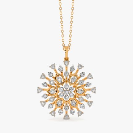 Timeless Starburst Diamond Yellow Pendant