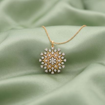 Timeless Starburst Diamond Yellow Pendant