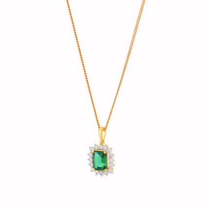 Spangled Emerald Halo Pendant