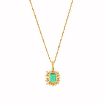 Spangled Emerald Halo Pendant