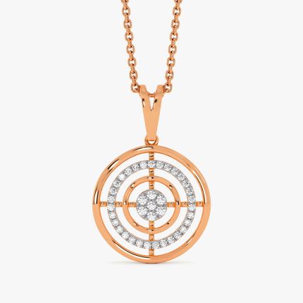 Timeless Geometric Diamond Rose Pendant
