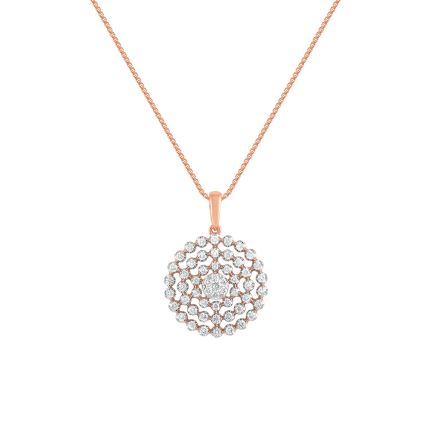 Attractive Round Design Diamond Pendant