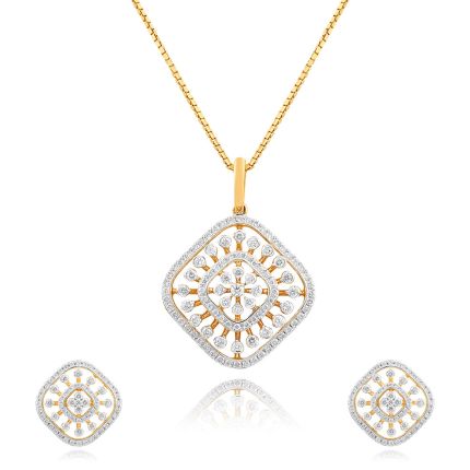 Pushp Dazzling Diamond Pendant Set