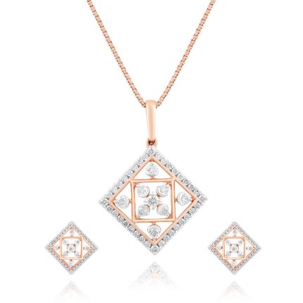 Classic Geometric Pendant Set For Women
