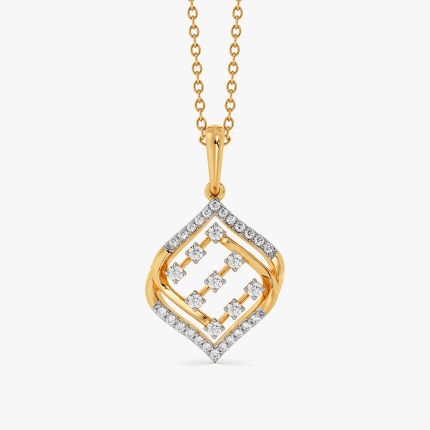 Delicate Beauty 14Kt Yellow Gold Diamond Pendant