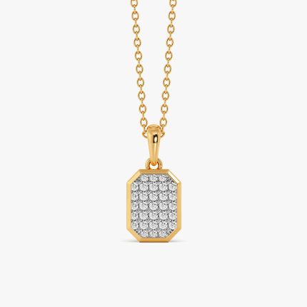 Brilliant 14Kt Yellow Gold Diamond Pendant