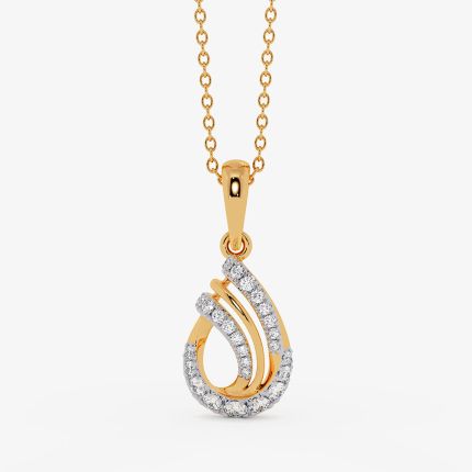 Elegance Drop Yellow Diamond Pendant