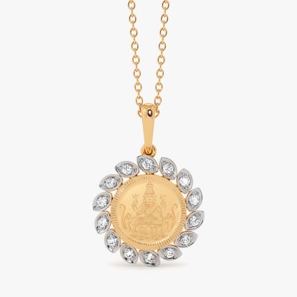 14KT Mahalaxmi Diamond Pendant