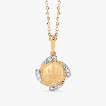 14KT Divine Lakshmi Diamond Pendant