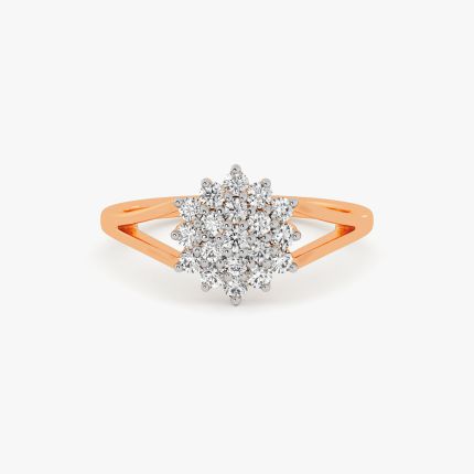 Floral Diamond Finger Ring alternate view 1