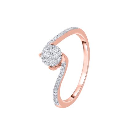 Floral Diamond Finger Ring