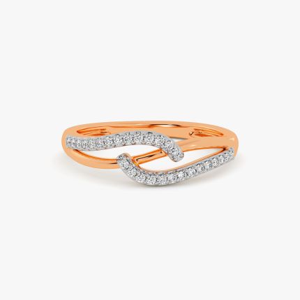 Sophisticated 18KT Rose Gold Finger Ring