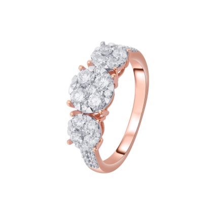 Stunning Dew Design Gold Finger Ring